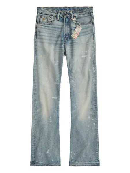 Blugi Ralph Lauren Rrl cu broderie albastru