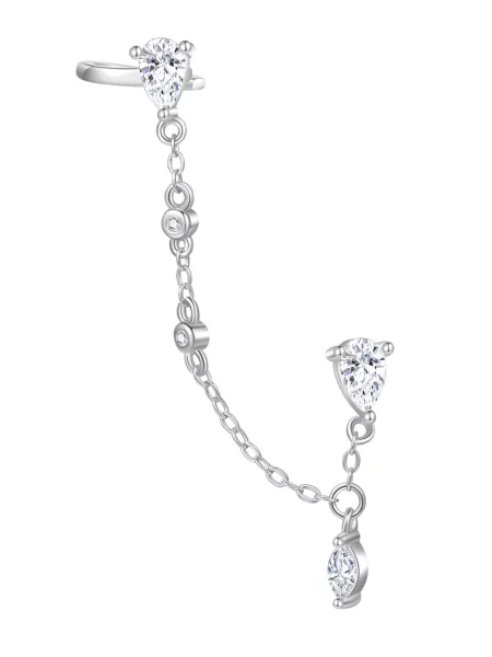 Hey Happiness Cercei Chain Cuff argintiu
