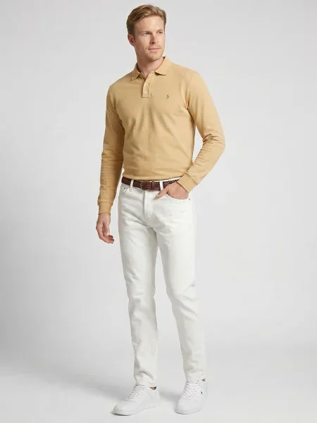 Polokošeľa Polo Ralph Lauren so sieťovinou béžová