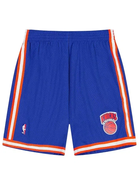 Mitchell & Ness Sportske hlače NBA NY Knicks plava / narančasta bijela