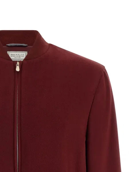 Кашмирено яке тип бомбър Brunello Cucinelli червено