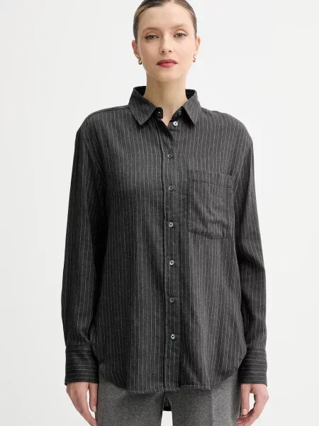 Marc O'Polo cămașă din cu guler clasic regular gri