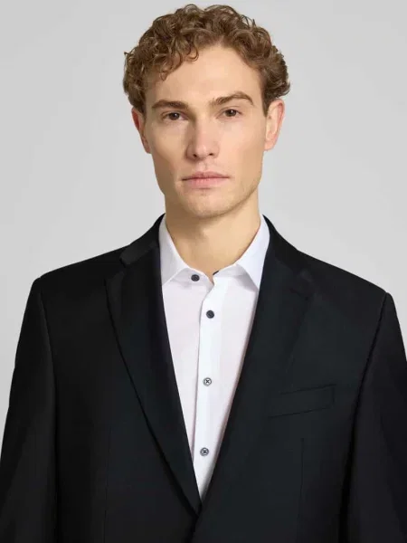 Garnitur z kołnierzem z połami Pierre Cardin czarny