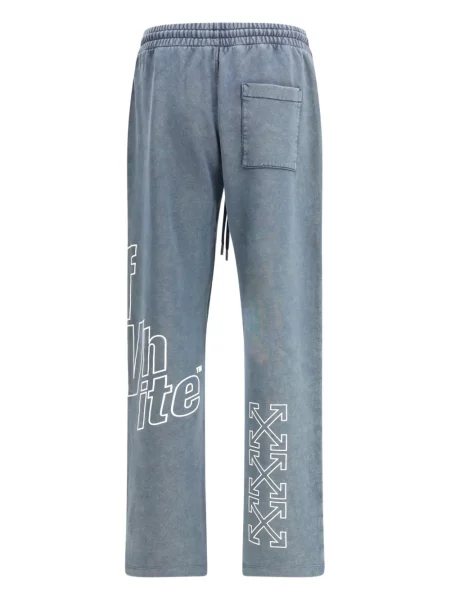 Pantaloni Off-white alergare alb