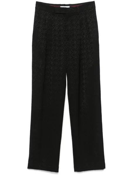 Pantaloni Marine Serre din jacard negru