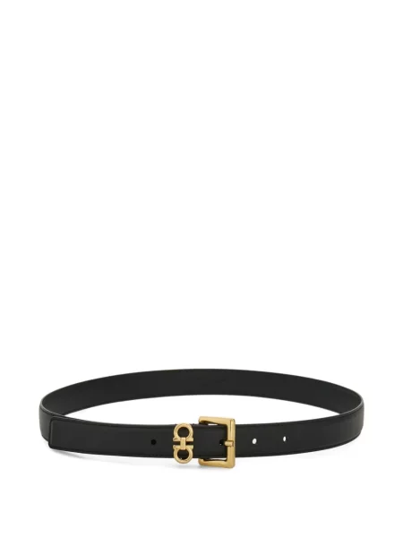 Cu centură curea Ferragamo din piele negru