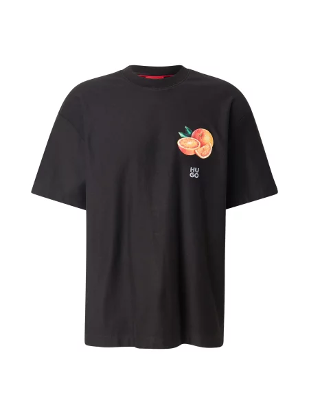 HUGO Tricou Dartiee Oversize negru