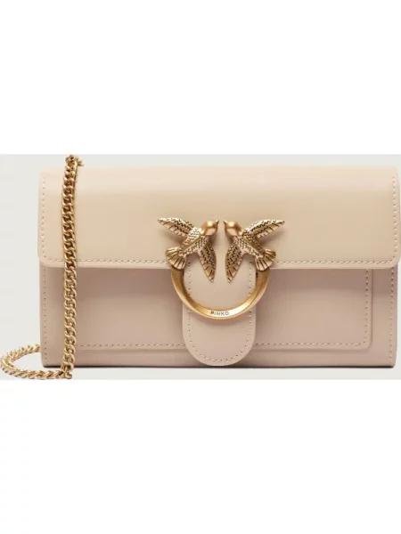 Geanta crossbody Pinko din piele bej