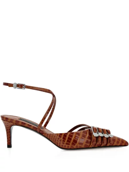 Pantofi cu toc Philipp Plein maro