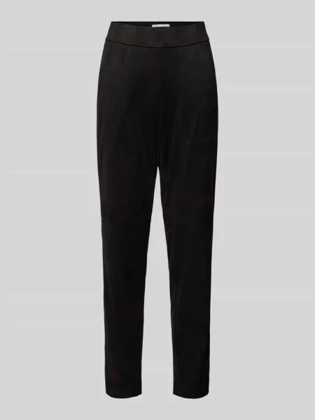 Spodnie o kroju slim fit z ozdobnymi szwami model ‘CANDICE’ Raffaello Rossi czarne