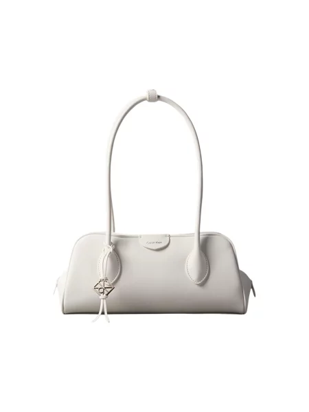 Calvin Klein Дамска чанта Emblem Trio Shoulder Bag бял