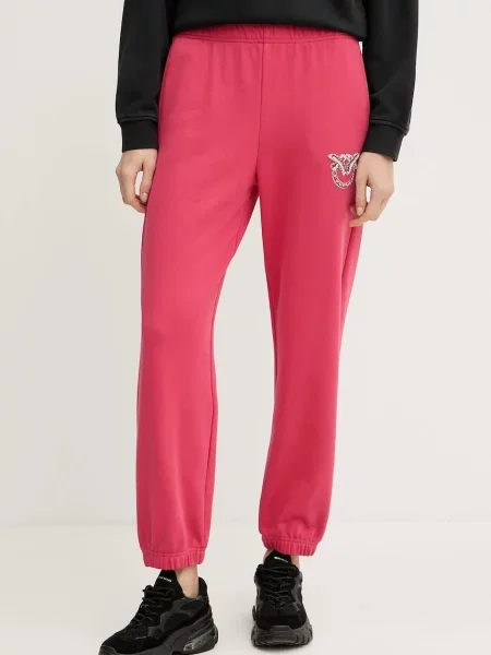 Спортивні штани Pinko з аплікацією червоний
