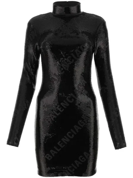 Rochie mini Balenciaga cu paiete de costum negru
