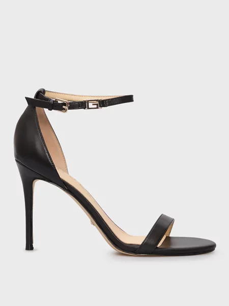 Шкіряні босоніжки Guess чорні