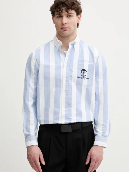 Tommy Hilfiger košulja za muškarce od pamuka plava