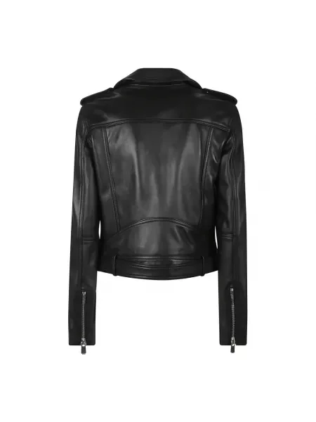 Kurtka skórzana Pinko biker czarna