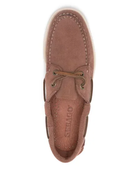 Pantofi loafer Sebago din piele de căprioară maro