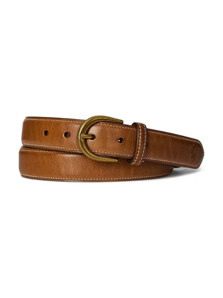 Polo Ralph Lauren ζώνη δερμάτινη ανδρική καφέ