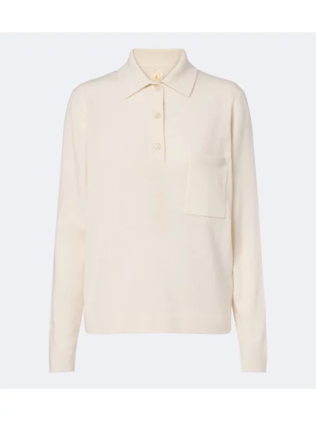 Tricou polo Jardin Des Orangers de lână alb