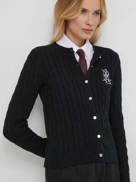 Пуловер Lauren Ralph Lauren черно