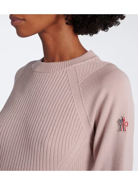 Pulover Moncler Grenoble de lână roz