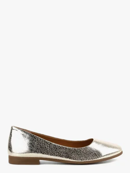 Кожаные балетки Leberdes золотые