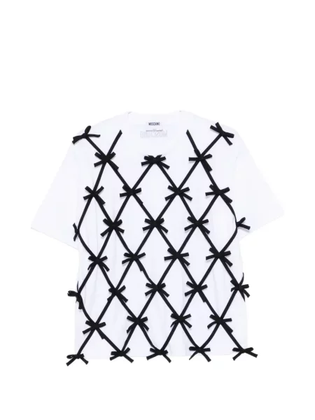 Tricou Moschino cu funde alb
