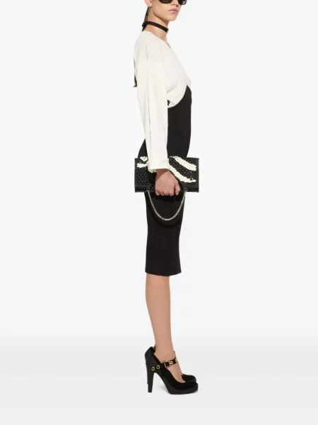 Dzianinowa sukienka Pucci z nadrukiem w abstrakcyjne wzory czarna