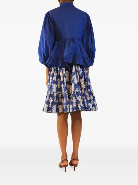 Fustă La Doublej cu model floral albastru