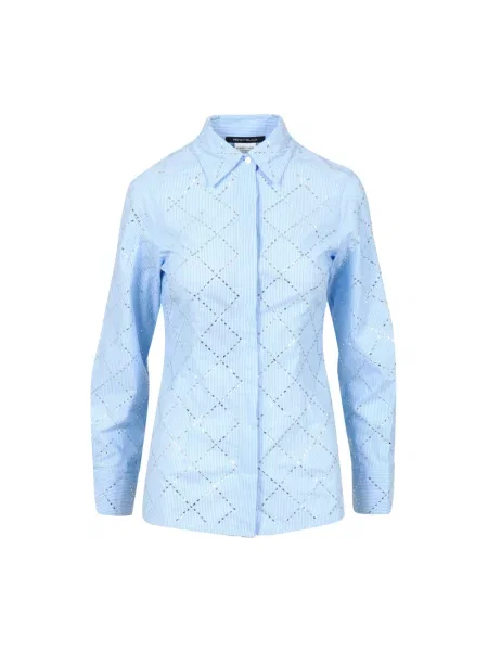 Koszula Pennyblack o krotszym kroju niebieska