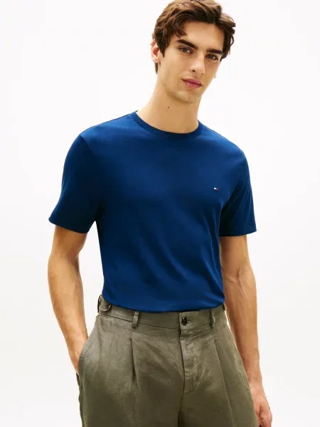 Tommy Hilfiger Koszulka Mężczyźni jednolity S niebieski
