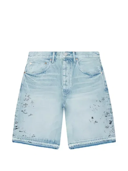 Pantaloni scurți Purple Brand cu mărgele albastru