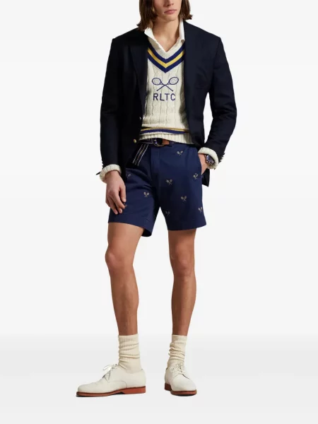 Șosete Polo Ralph Lauren de in cu broderie în carouri roșu