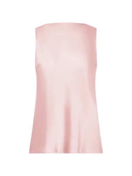 Top Nina Ricci de mătase drapat roz