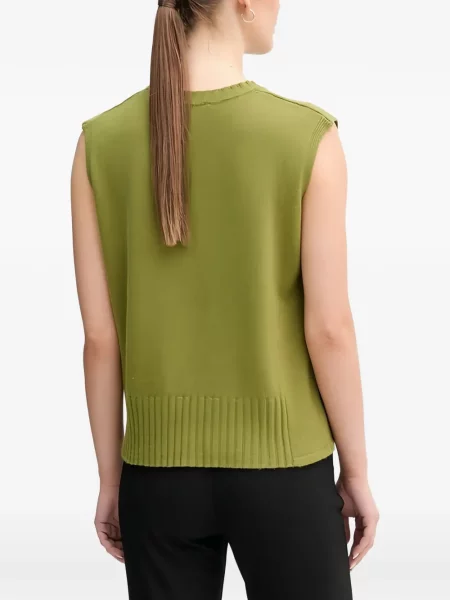 Pulover Benetton fără mâneci verde