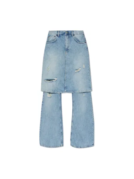 Spodnie Acne Studios niebieskie