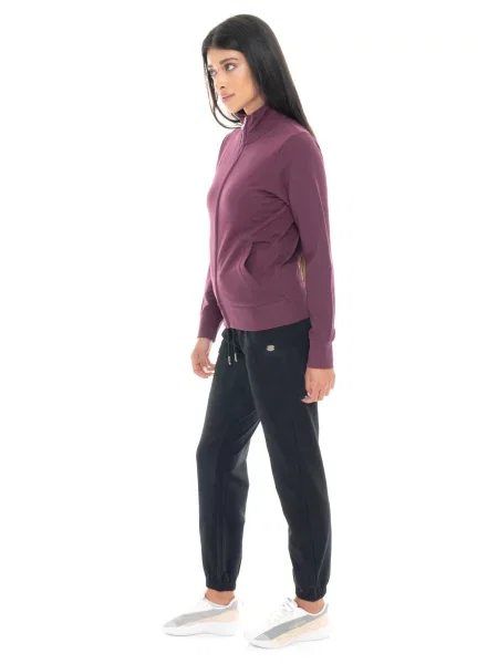 Bluza Leone Apparel Never Without ze stójką i zamkiem na zimę czerwona