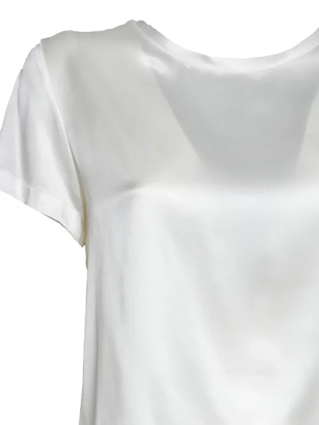 Tricou Solotre din satin alb