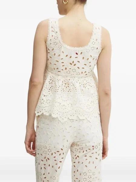Top Ermanno Scervino cu broderie din dantelă