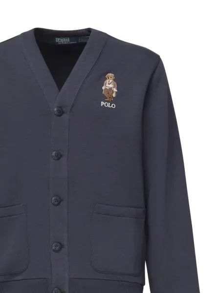 Cardigan Polo Ralph Lauren cu broderie albastru