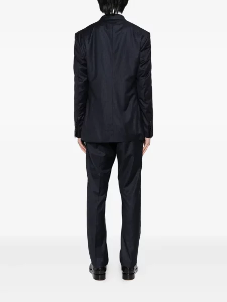 Costum Tom Ford în carouri de costum albastru