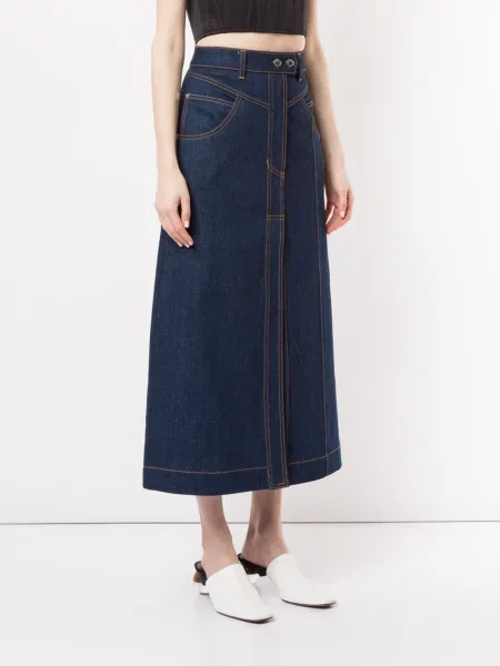 Fustă din denim Ellery albastru