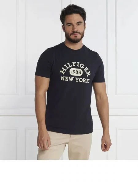 Tommy Hilfiger Póló MONOTYPE COLLEGIATE TEE kék