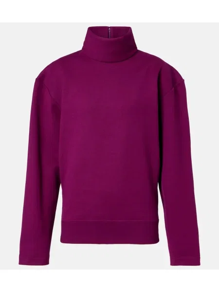 Top Saint Laurent polarowy fioletowy