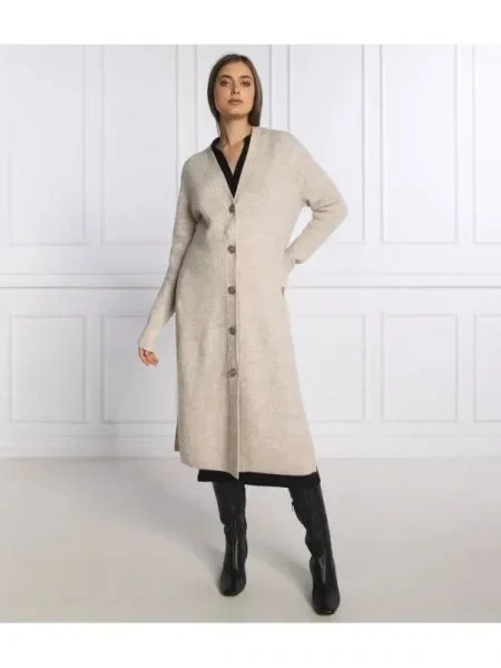Marc O Polo de lână cardigan | relaxed fit bej
