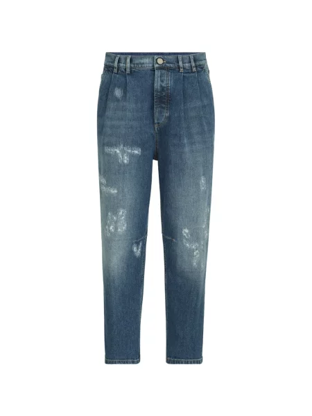 Pantaloni Brunello Cucinelli cu 5 buzunare albastru