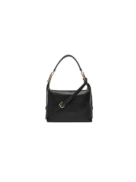 Kožená hobo kabelka Furla čierna