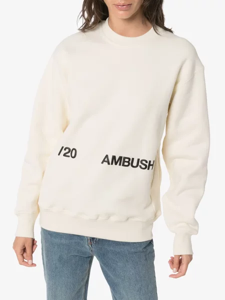 Raštuotas džemperis Ambush balta