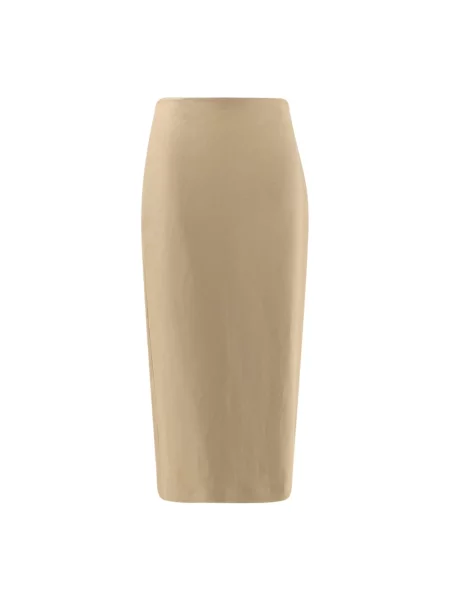 Lniana spódnica Max Mara brązowa