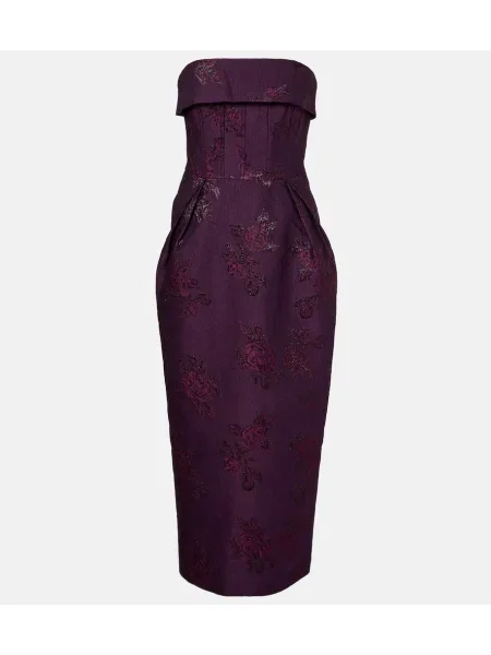 Sukienka koktajlowa Rebecca Vallance w kwiatki garniturowa fioletowa